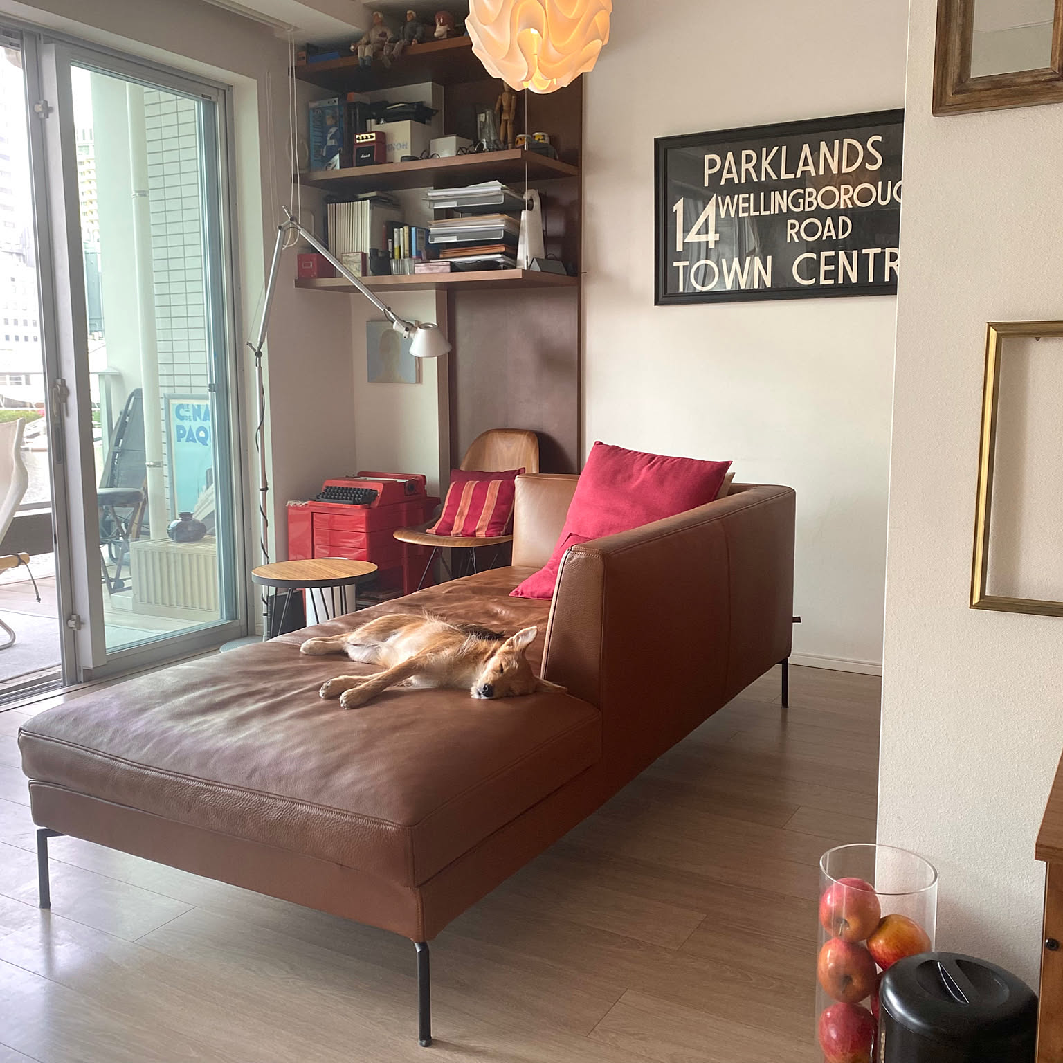 北欧ミッドセンチュリーモダンウッドルーバーミドルパーテーション