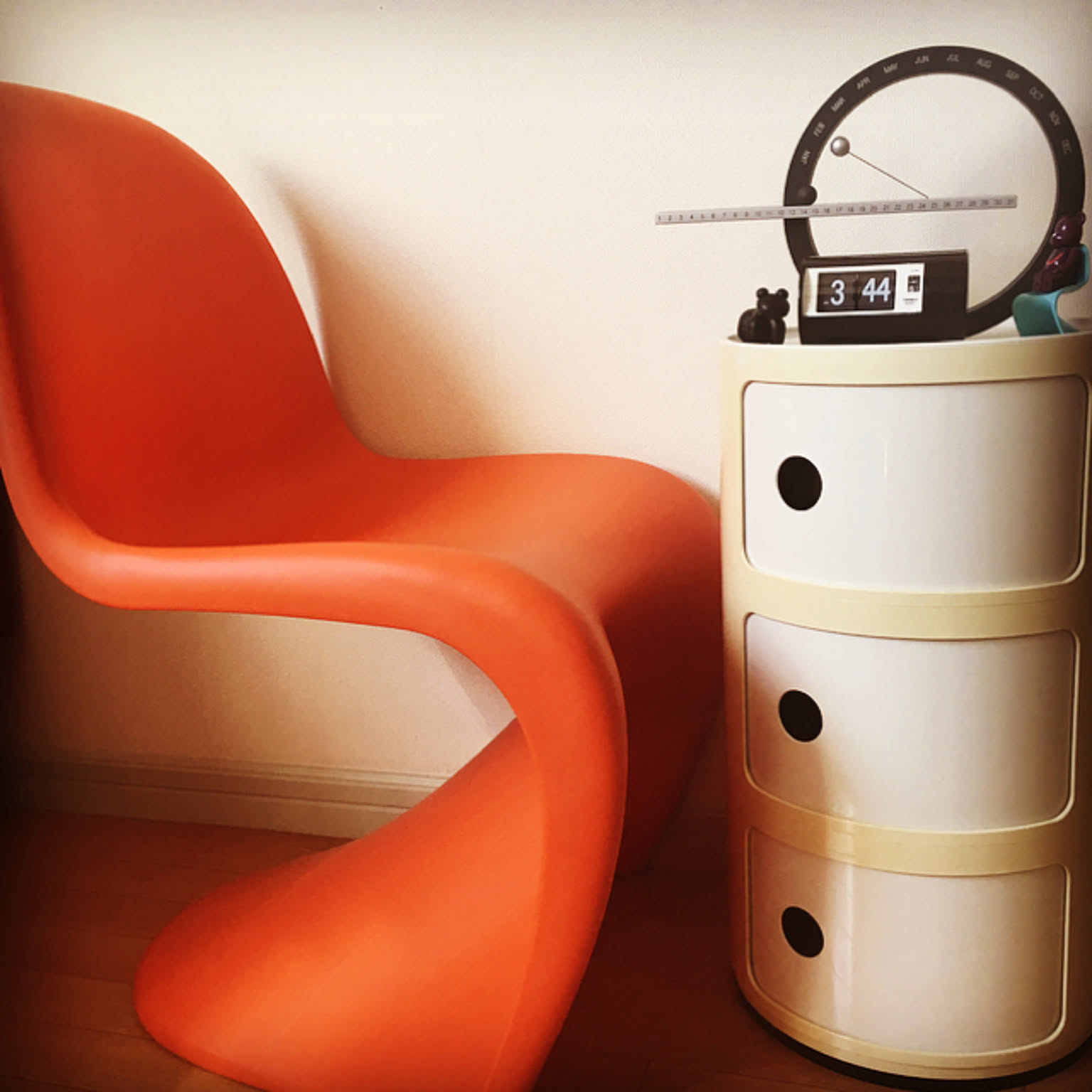 希少美品】1970年代 パタパタ時計 スペースエイジ カルテル パントン