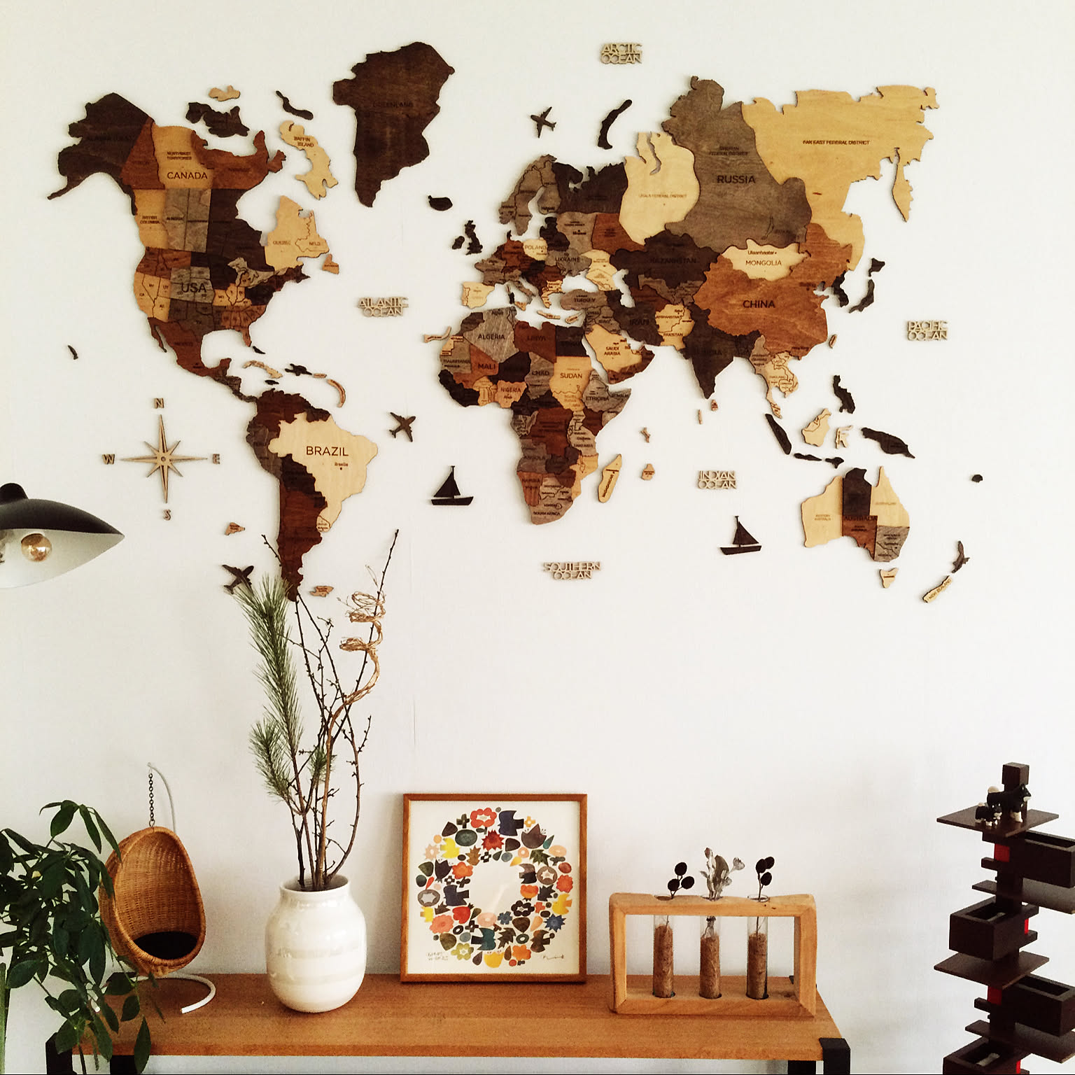 3D日本地図 木製 ナチュラルウッド Enjoy The Wood Japan