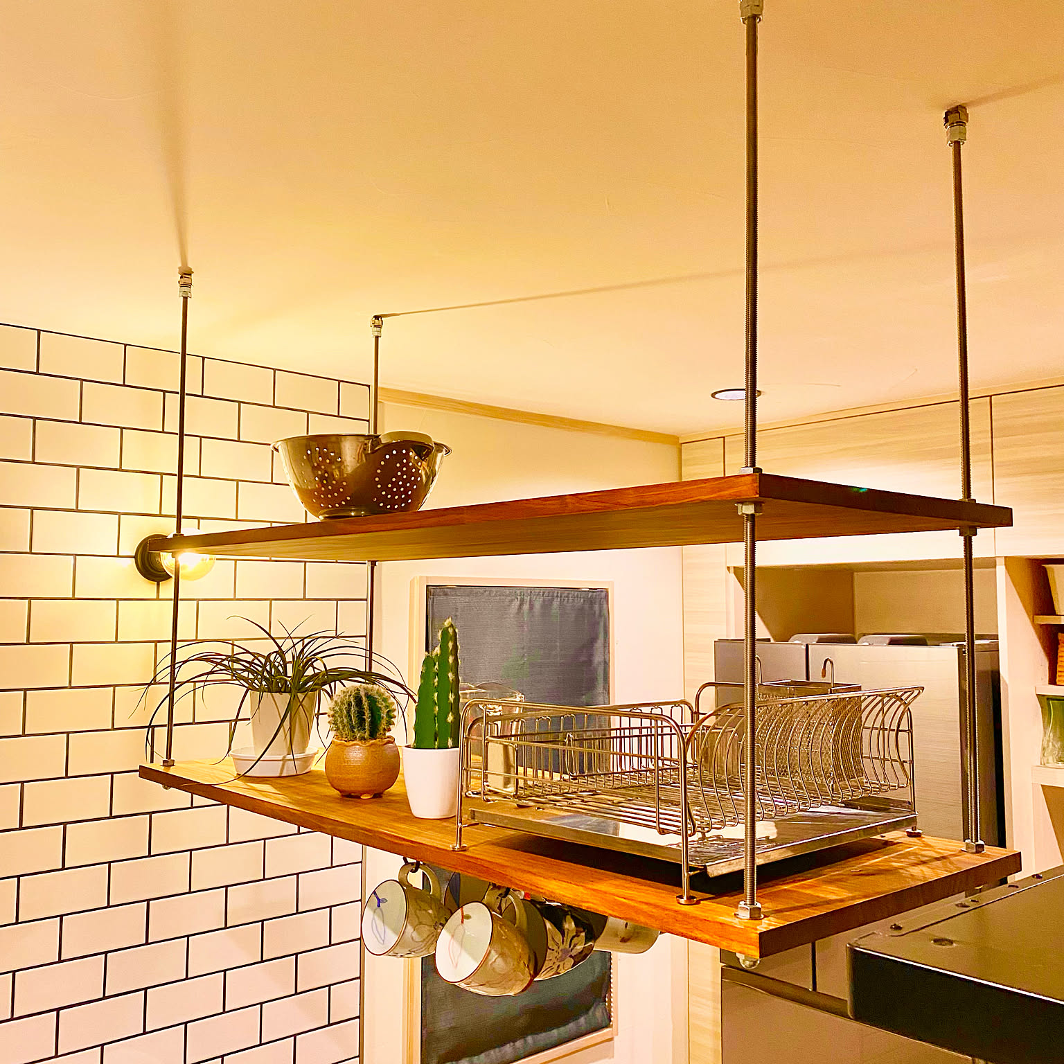 寸切りボルト/吊り棚DIY/吊り下げ収納/築21年/リノベーションなどの