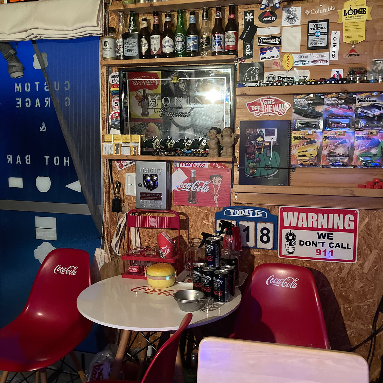 カウンターテーブル DIY/アメリカン雑貨/ガレージ大改造/カウンターDIY