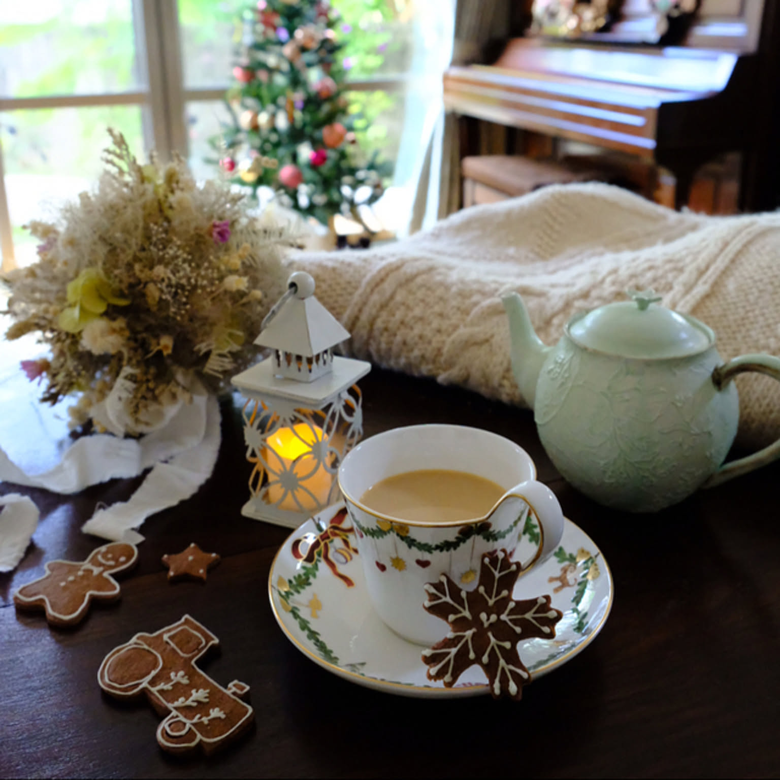 TWGダージリンとイングリッシュブレックファストとジノリクリスマス