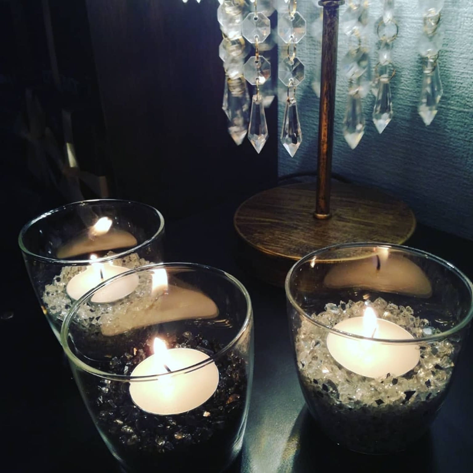 EDK9 アイアン プラントホルダー キャンドルホルダー ガラスカップ