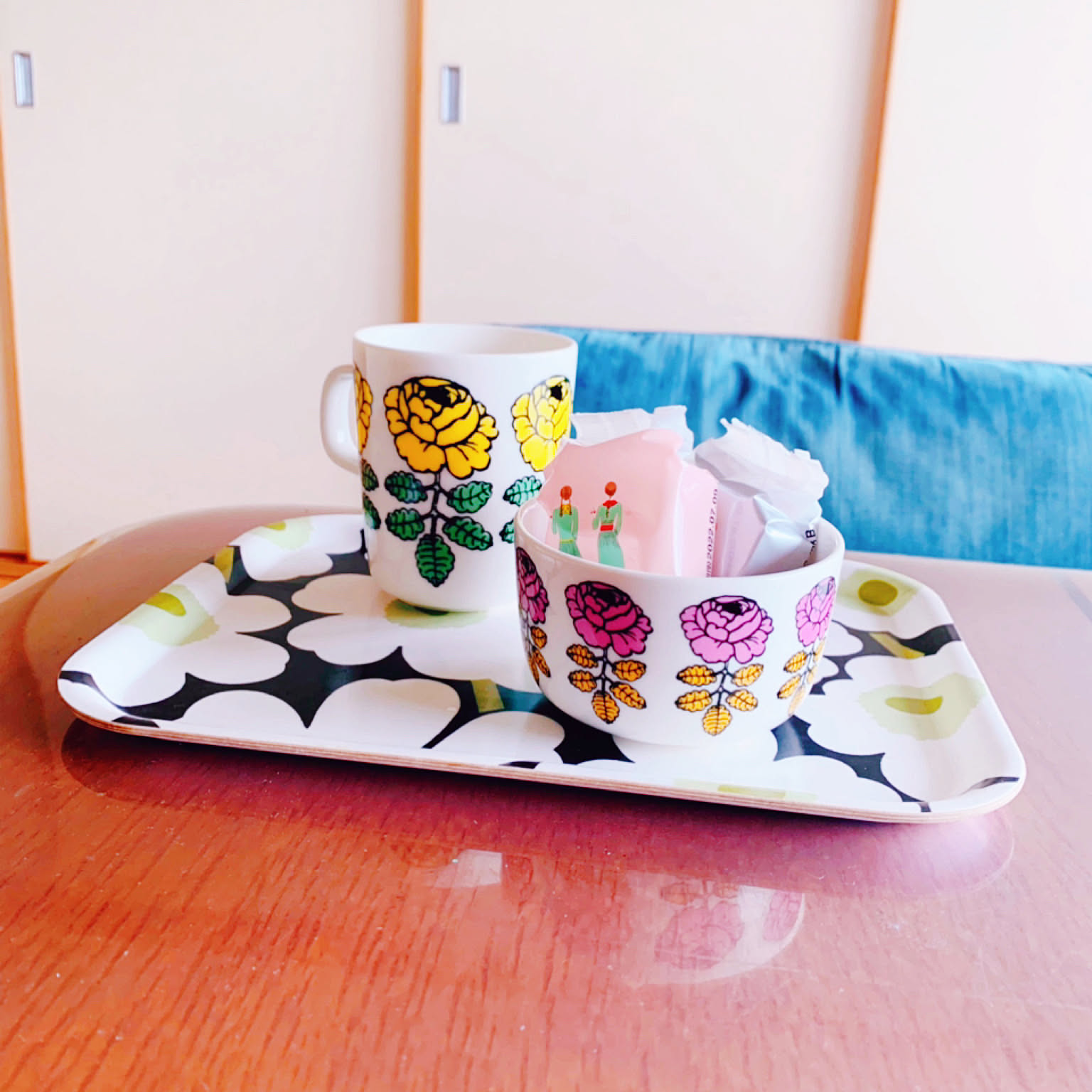 marimekko コンポッティ廃盤品プレート・ボウル・カップ3点セット