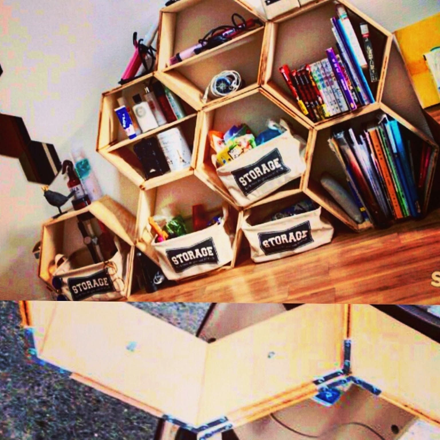 DIY ハニカムシェルフのインテリア・手作りの実例 ｜ RoomClip（ルーム
