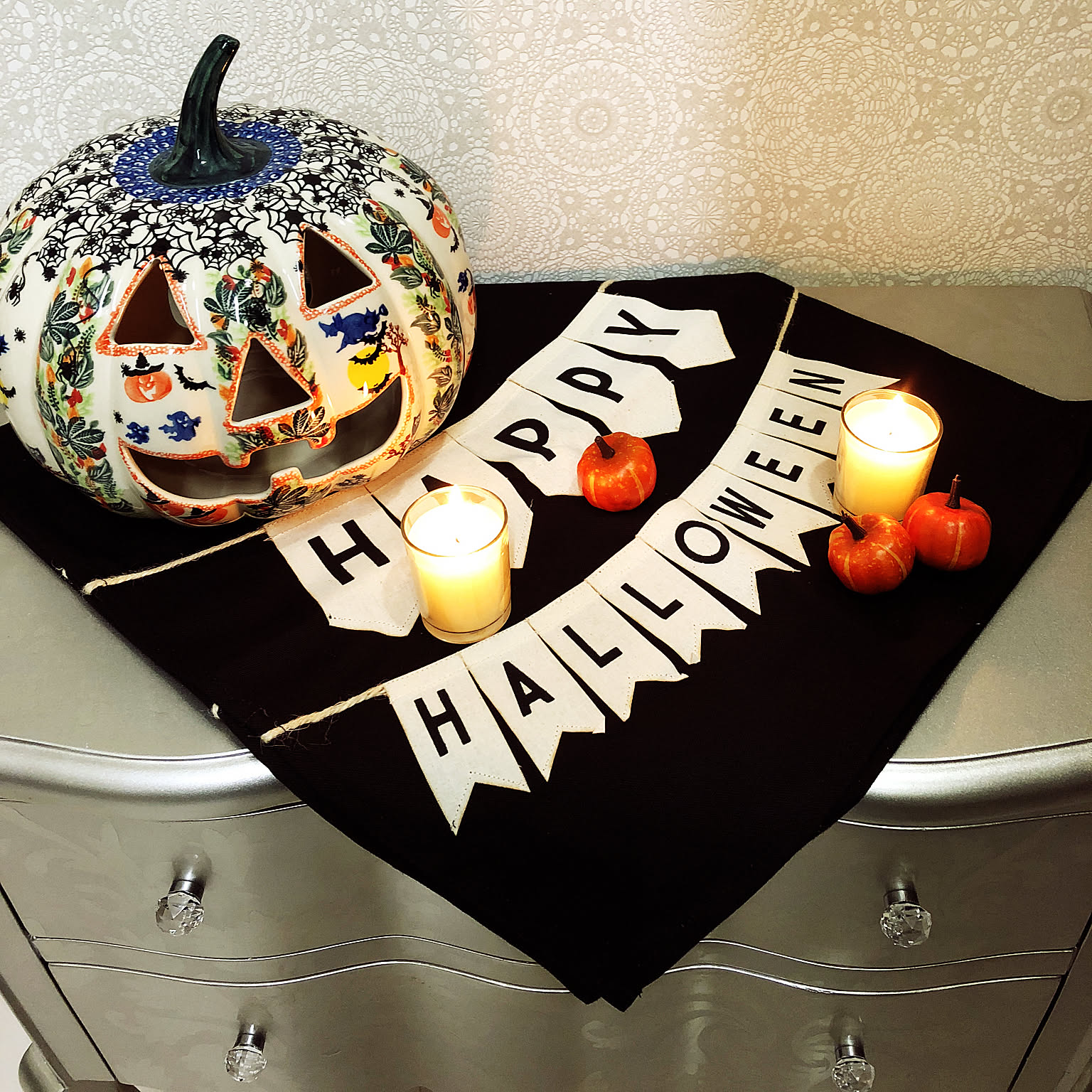 棚/ポーリッシュポタリー/ポーランド食器/HAPPY HALLOWEEN/winter