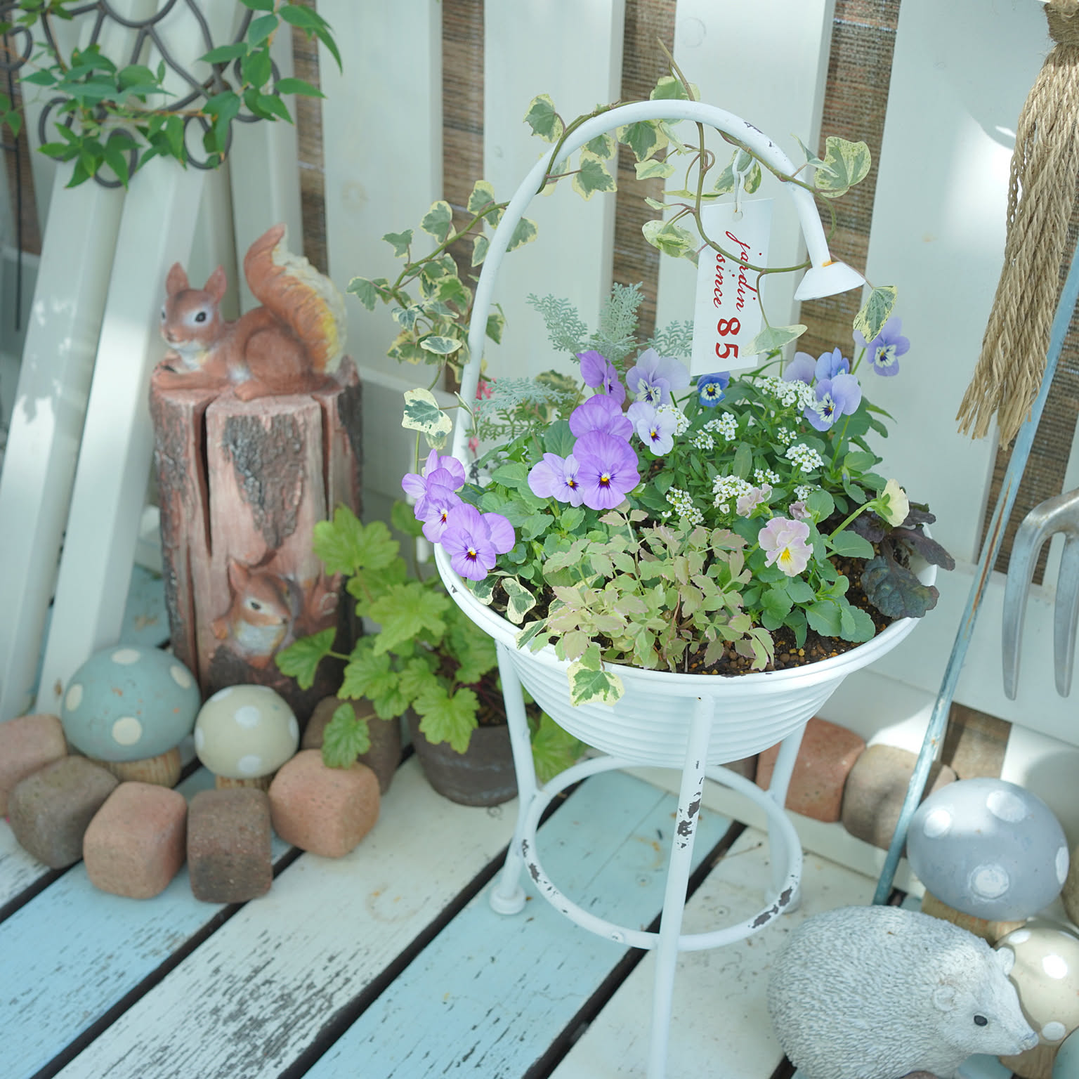 ブリキの鉢 ビオラ寄せ植えのおすすめ商品とおしゃれな実例