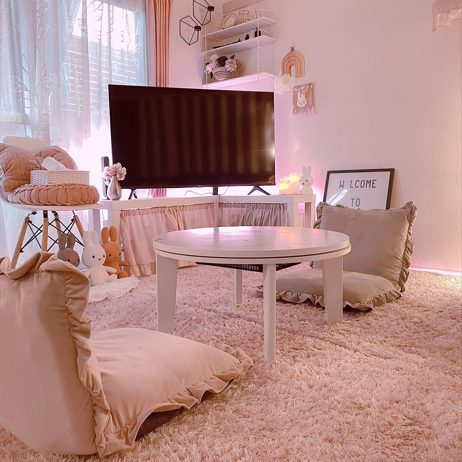 【みっふぃー様♡専用ページ】ハンドメイド♡カフェカーテン♡4枚 ミッフィー カフェカーテンのおすすめ商品とおしゃれな実例