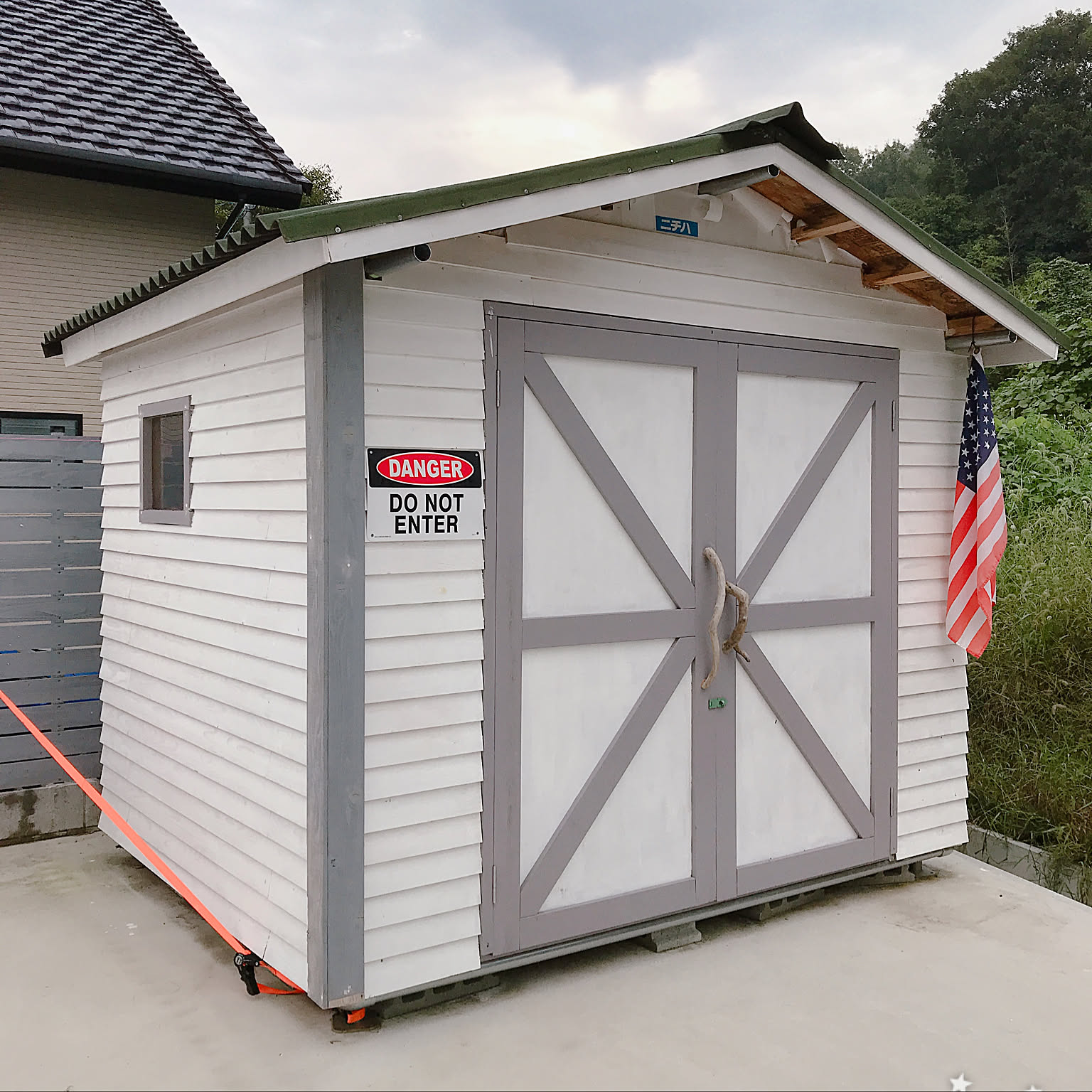 単管サイディング小屋