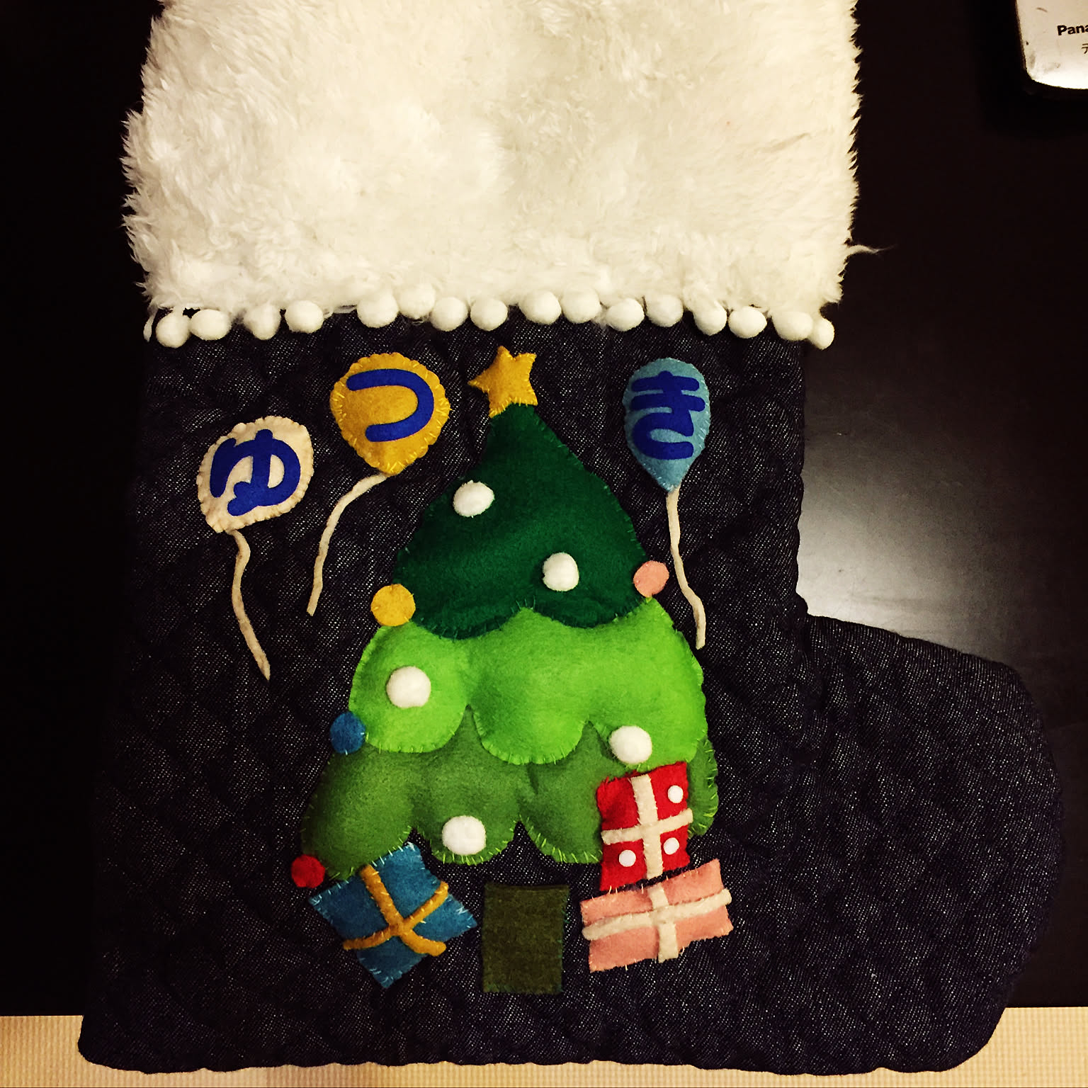 保育園準備/保育園提出用/クリスマスブーツ/ハンドメイドのインテリア