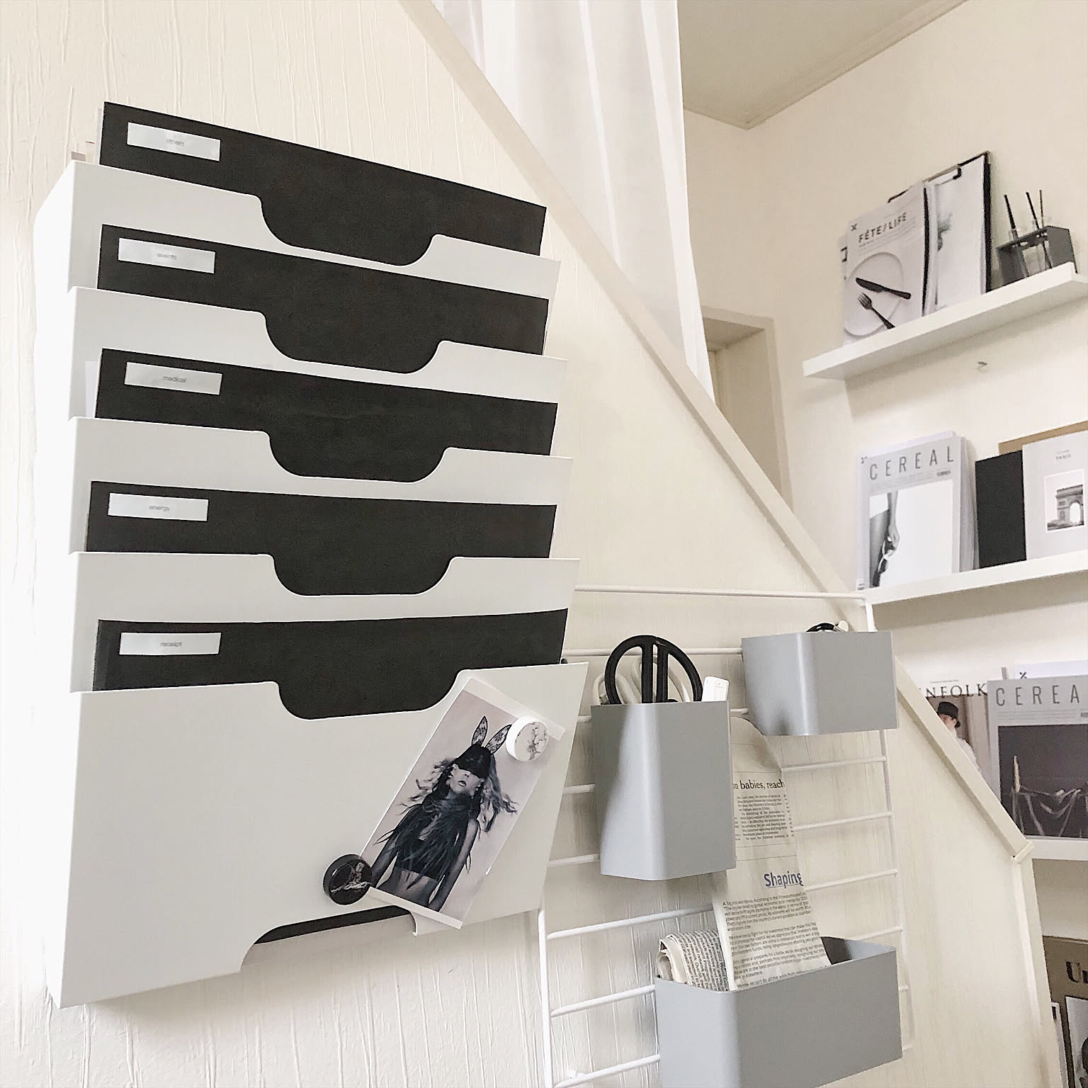 楽天市場】IKEA イケア ウォール 新聞ラック ホワイト 白