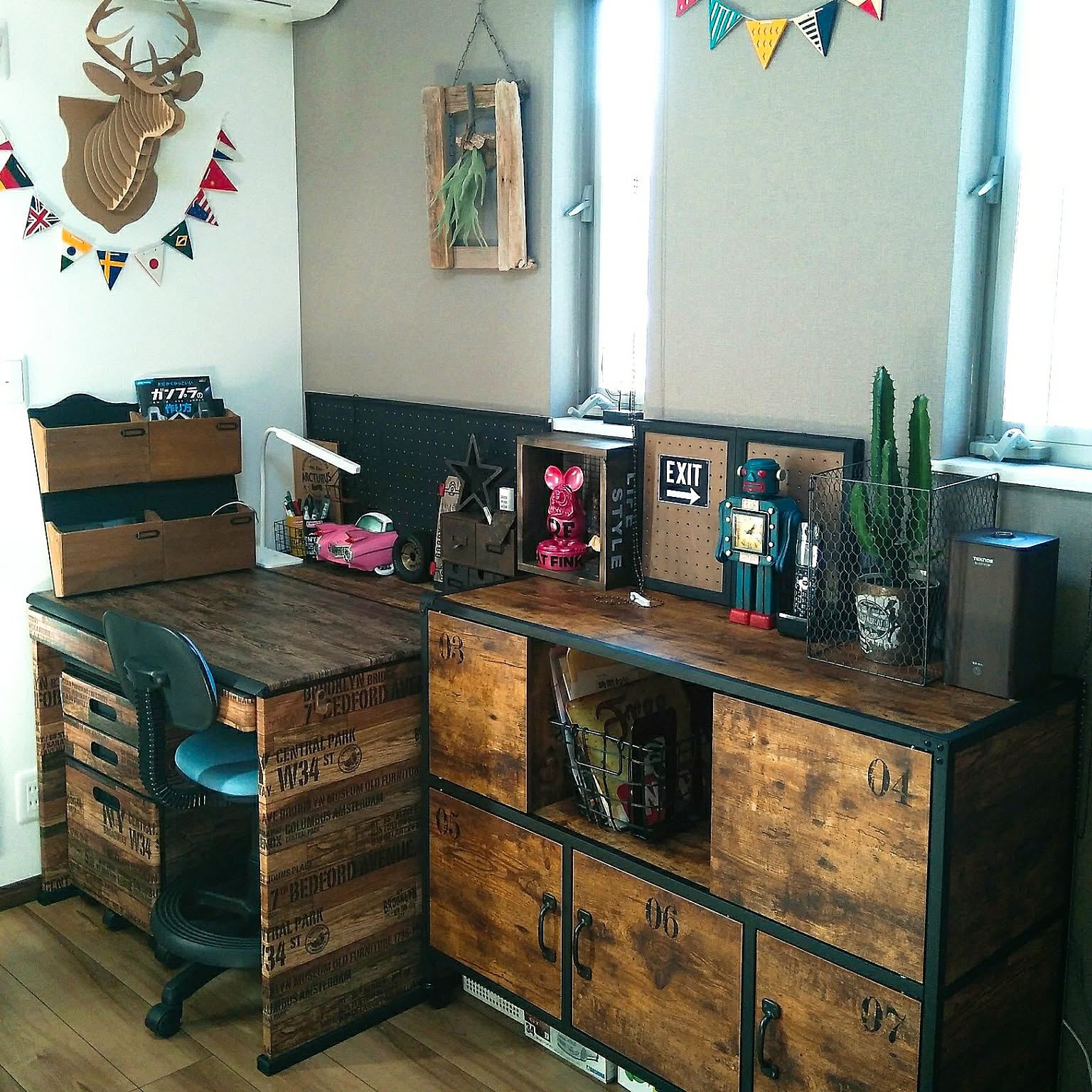 学習机 勉強机 昭和レトロ 当時物 インテリア 戦う アンティーク 古道具 