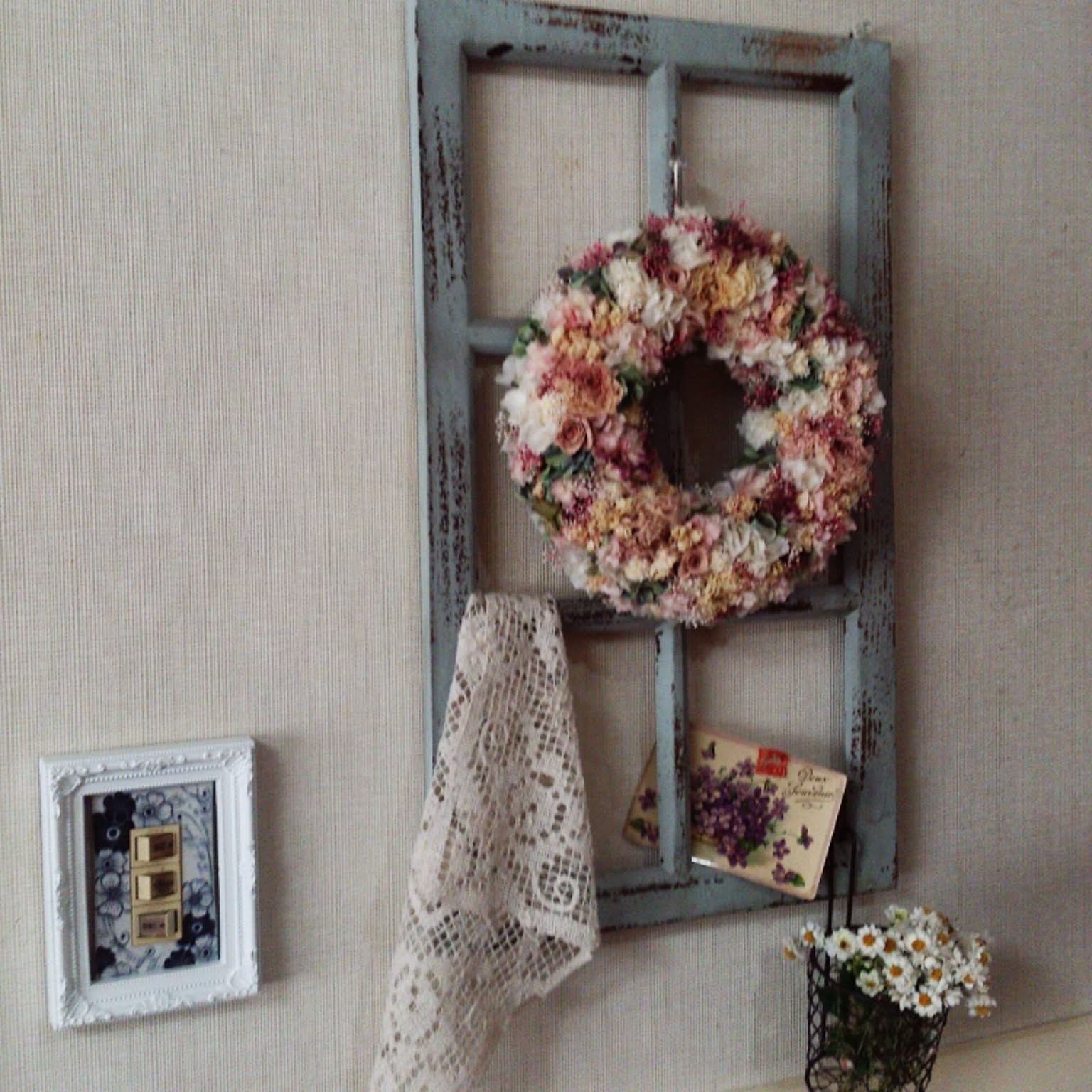 アンティークレースクレイジー額装 アンティークレースクレイジー額装