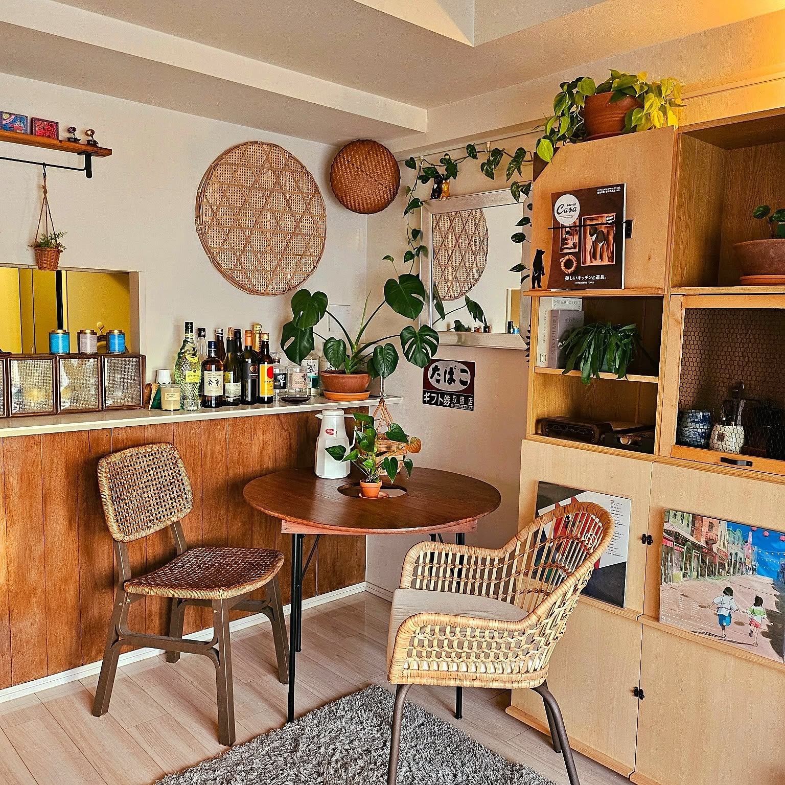 レトロ たばこ看板のおしゃれなインテリア・部屋・家具の実例