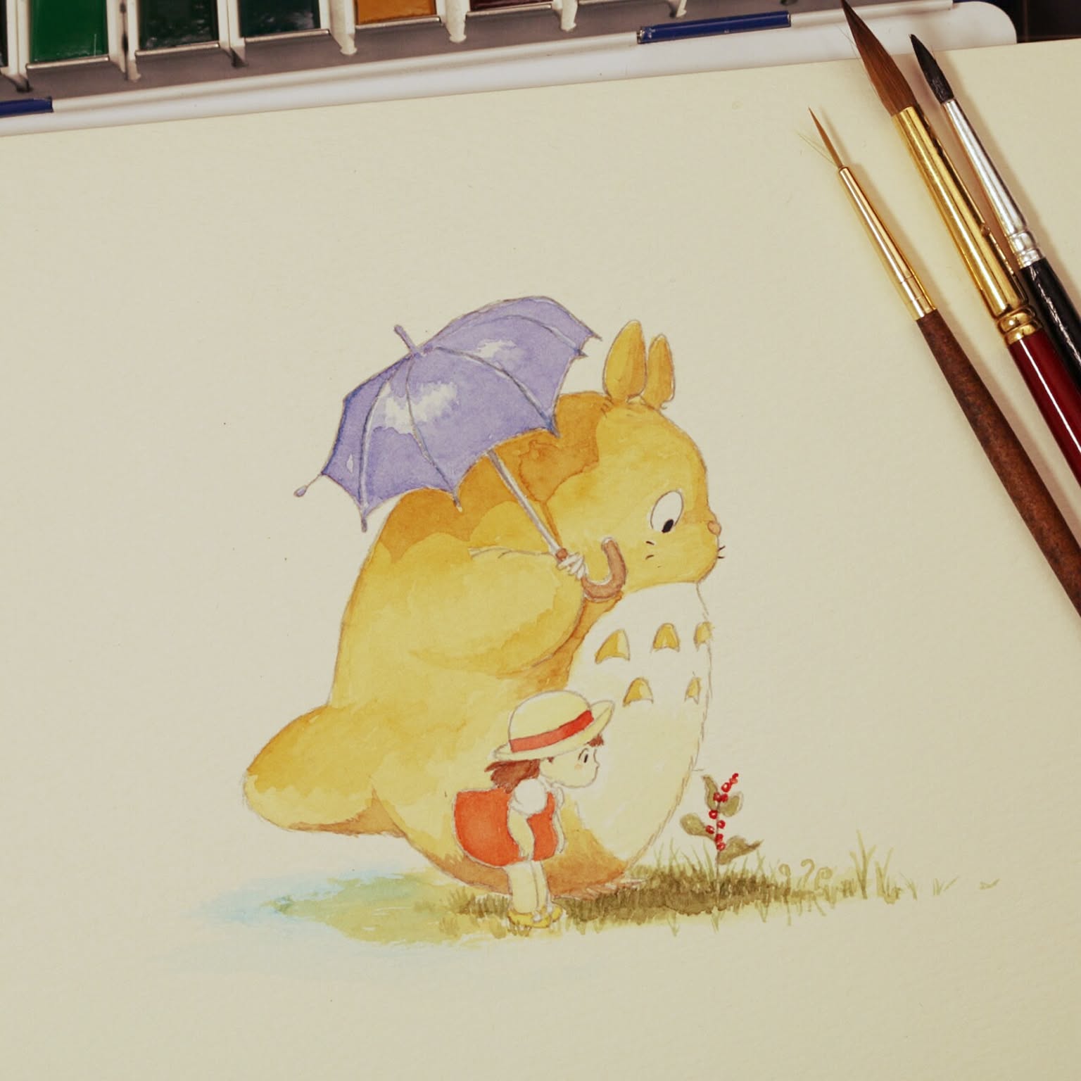水彩画『マヨ七味シシャモ』イラスト　インテリア 販売しています。 コスモスを描きました。 #コスモス#花#植物