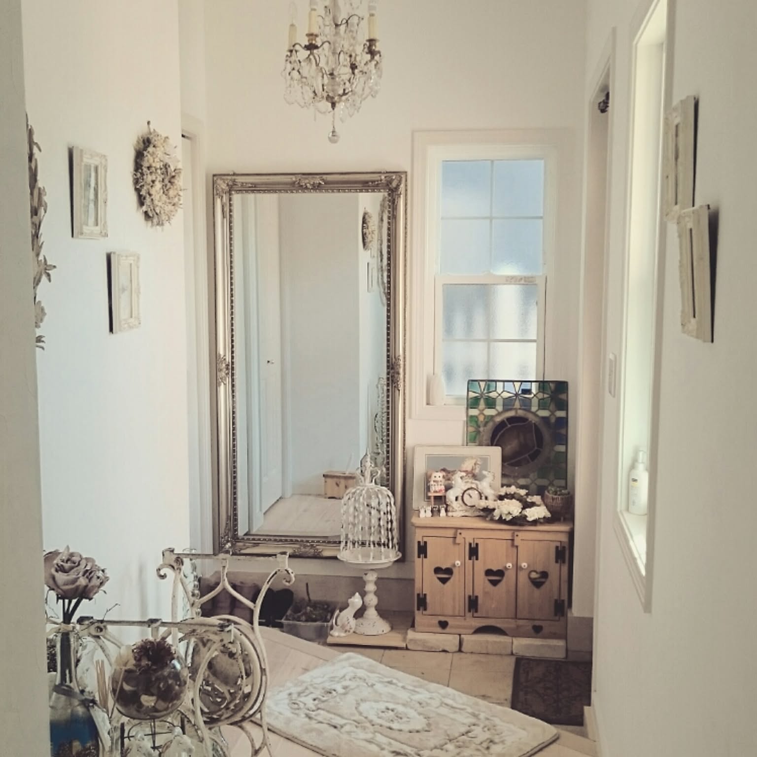 ◼︎SALE◼︎ホワイトペイントパーテーションシャビーシックアンティークヴィンテージ シャビーシック ホワイトウッドパーテーション/木製 アンティーク調