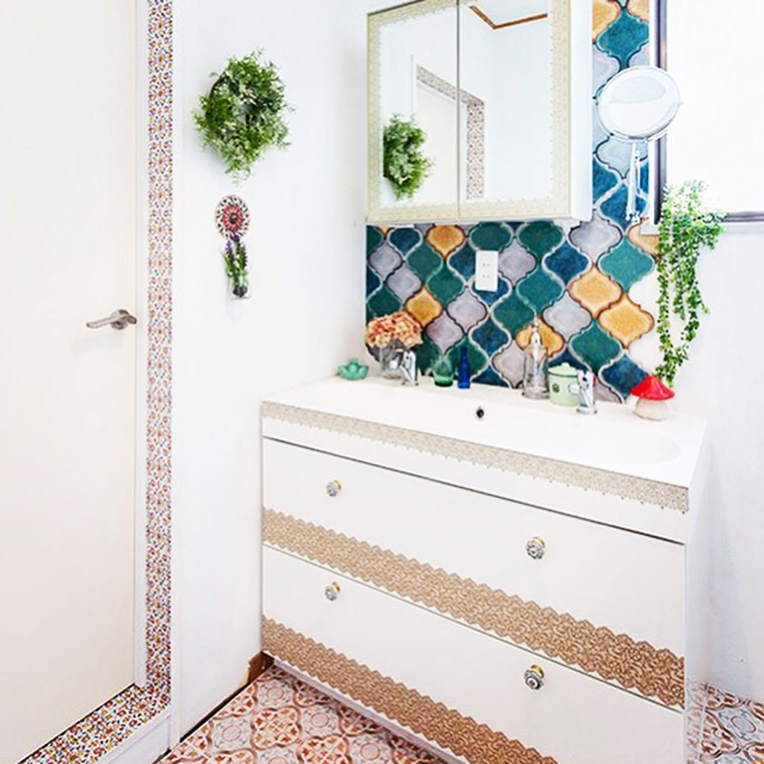 洗面所 モロッコ風のおしゃれなインテリアコーディネート