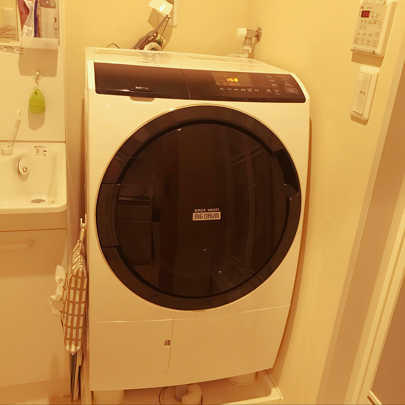 ドラム式洗濯機/ドラム式洗濯機届いた♡/1K/無印良品/ナチュラル 