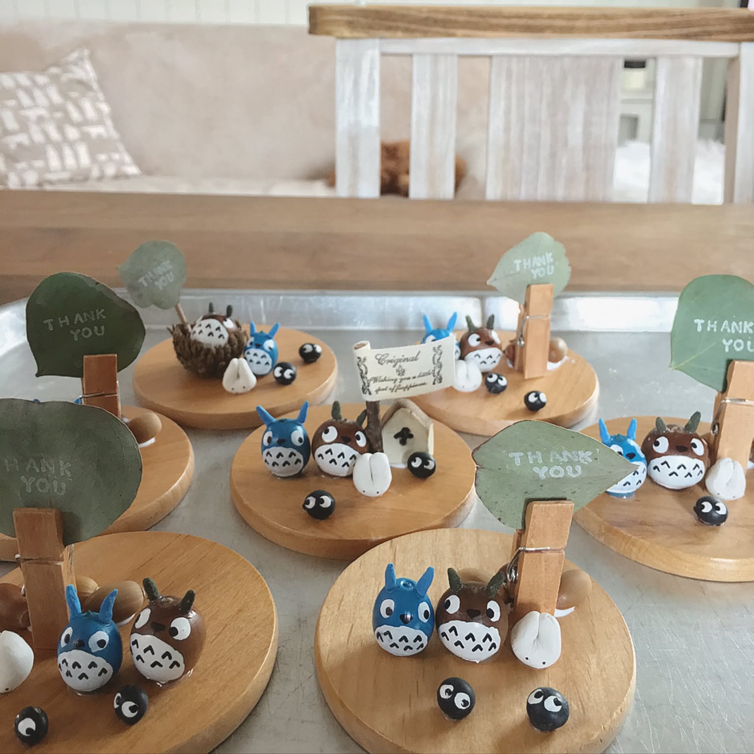 どんぐりアート♡春のメモスタンド3個&リース2個♡ どんぐりアート