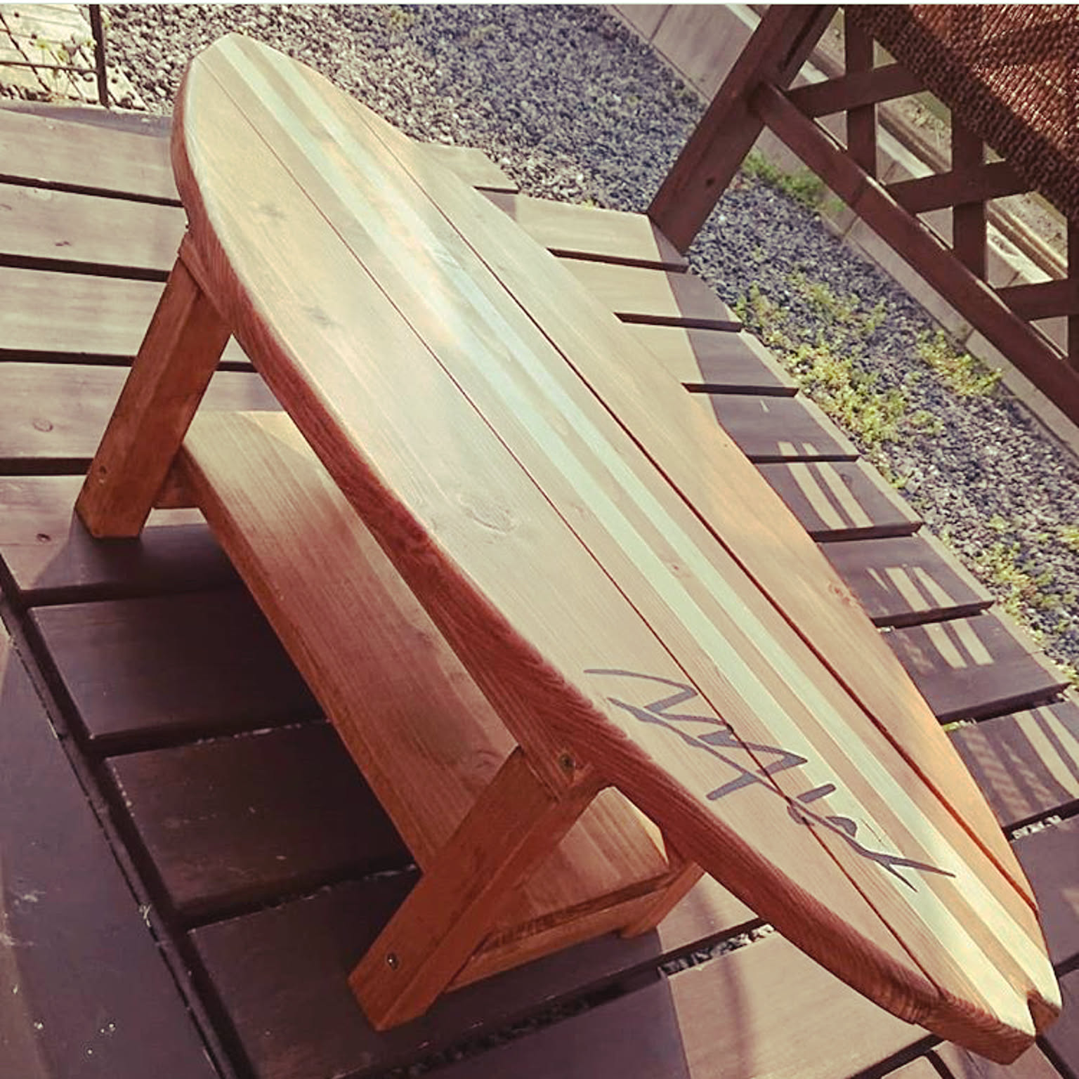 DIY サーフボードテーブルのインテリア・手作りの実例 ｜ RoomClip