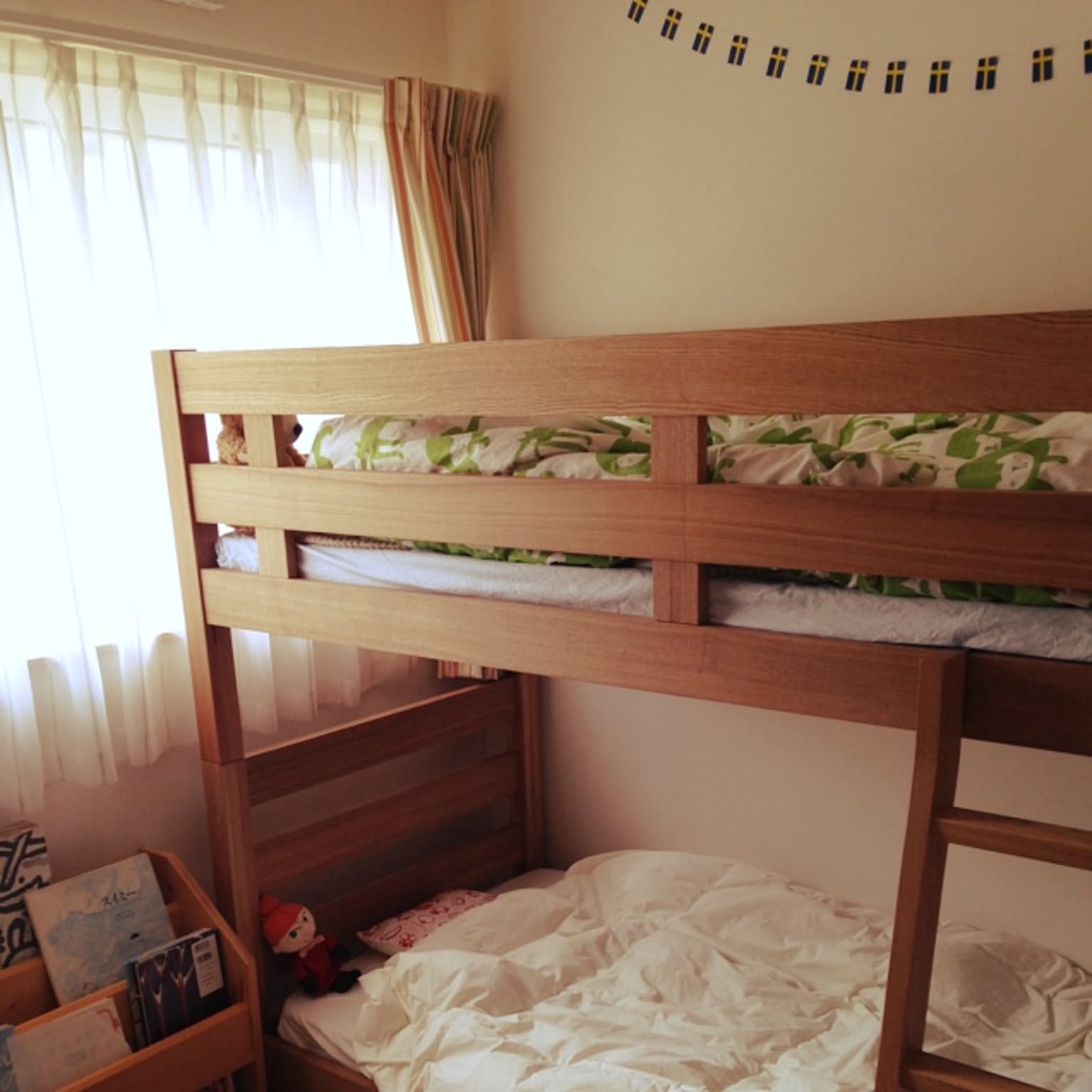 R094 無印良品 キッズセミシングル2段ベッド 幅88cm  美品 木製2段ベッド | 無印良品