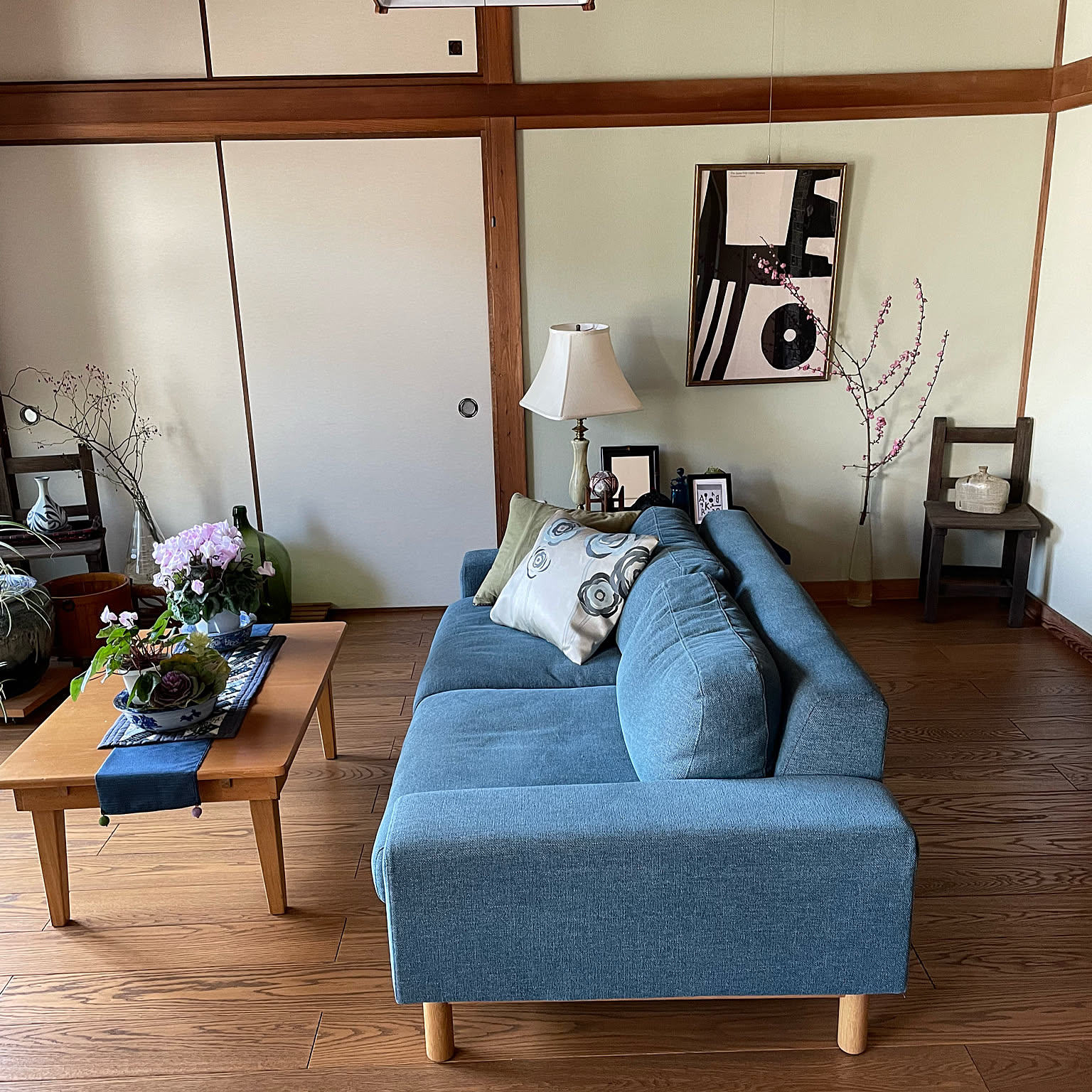 柚木沙弥郎 クッションカバー ねこ ねずみ 柚木沙弥郎 / クッション