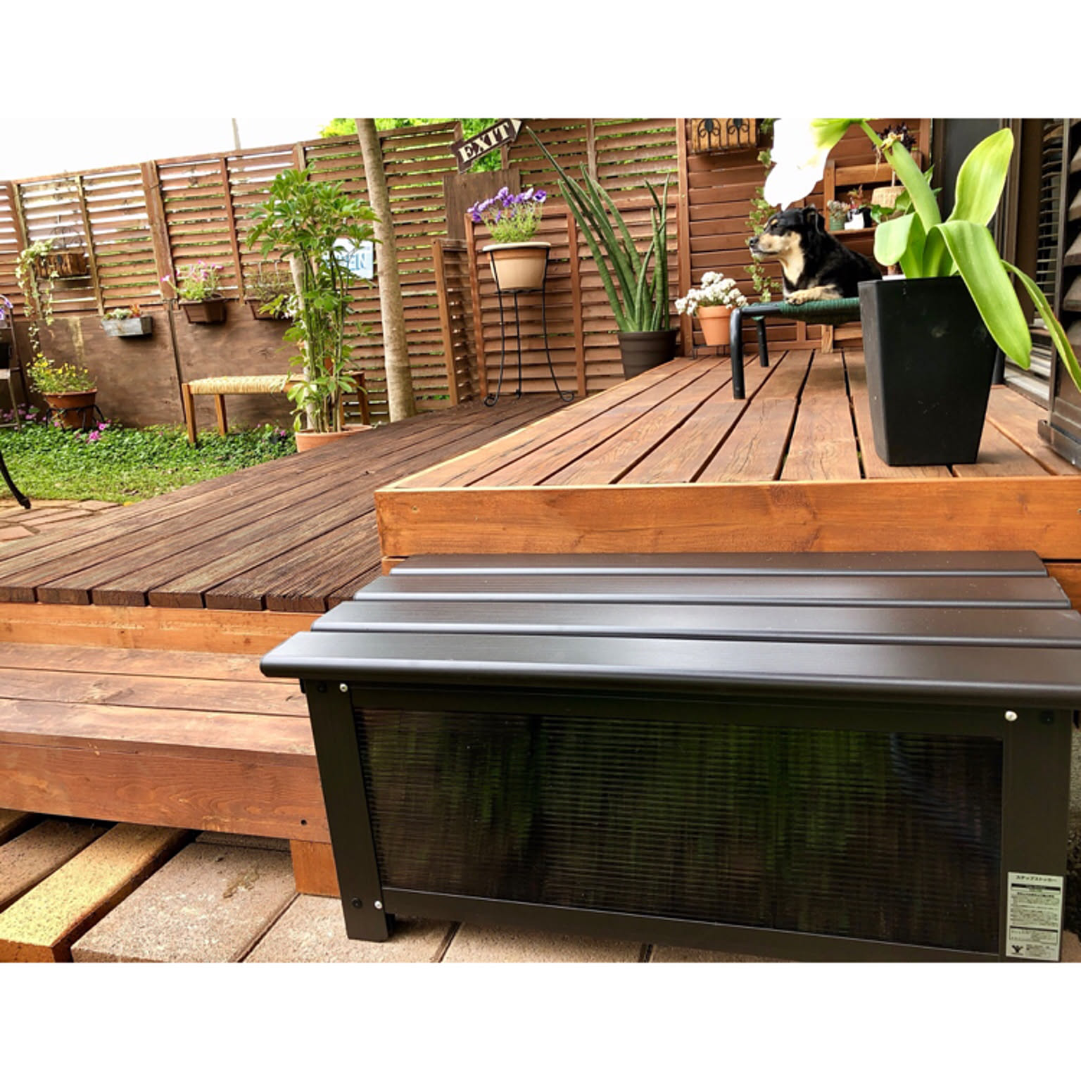 踏台収納 ベンチ収納 ウッドデッキ収納　ステップストッカー ガーデンマスター 踏台収納 ベンチ収納 ウッドデッキ収納 ステップストッカー ガーデン