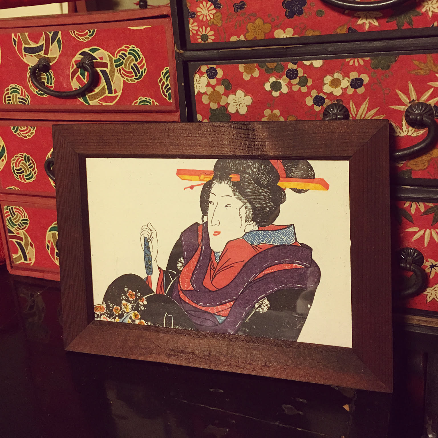 骨董 浮世絵のおしゃれなアレンジ・飾り方のインテリア実例