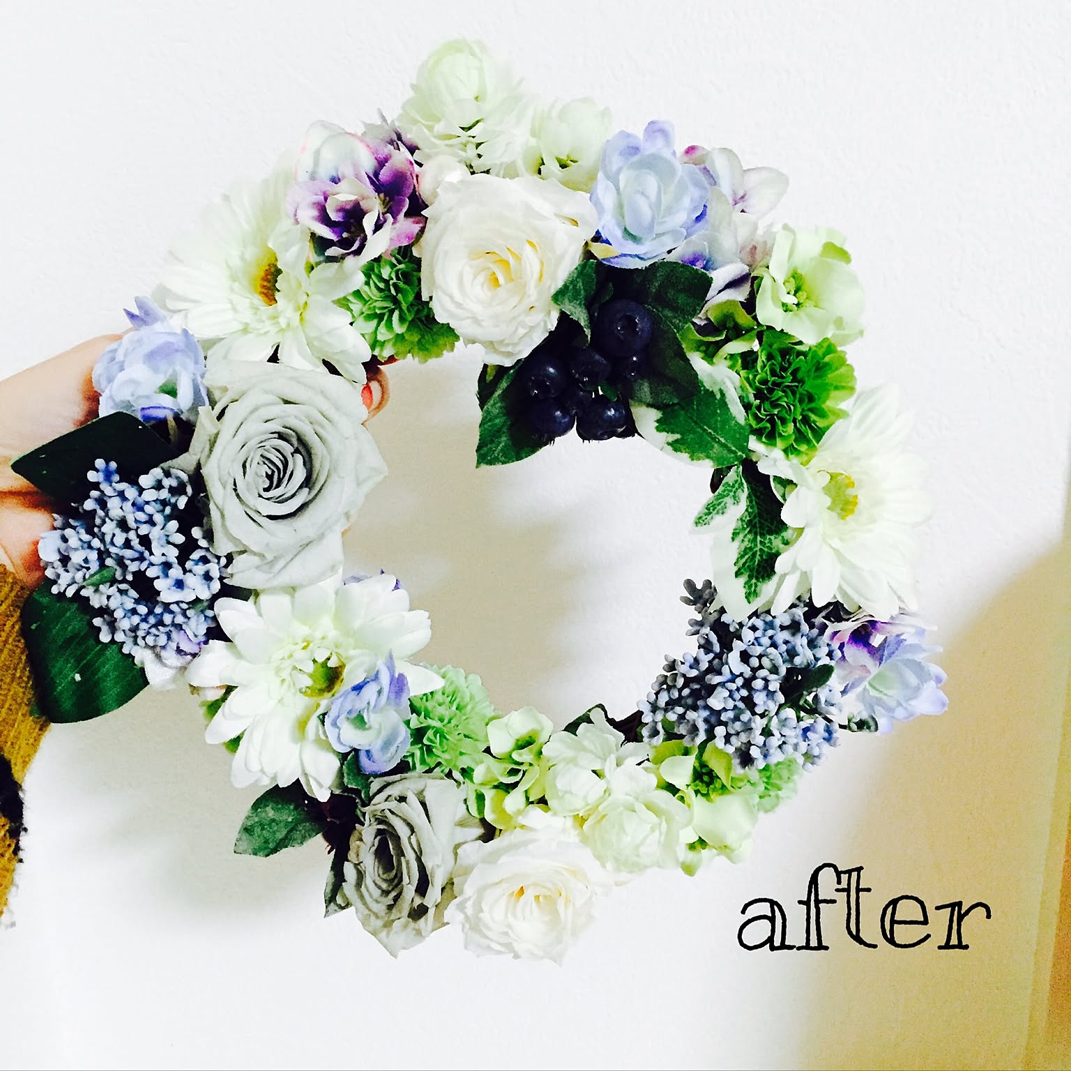 40〕布リース ウェルカムリース ベアー (フルーツ)