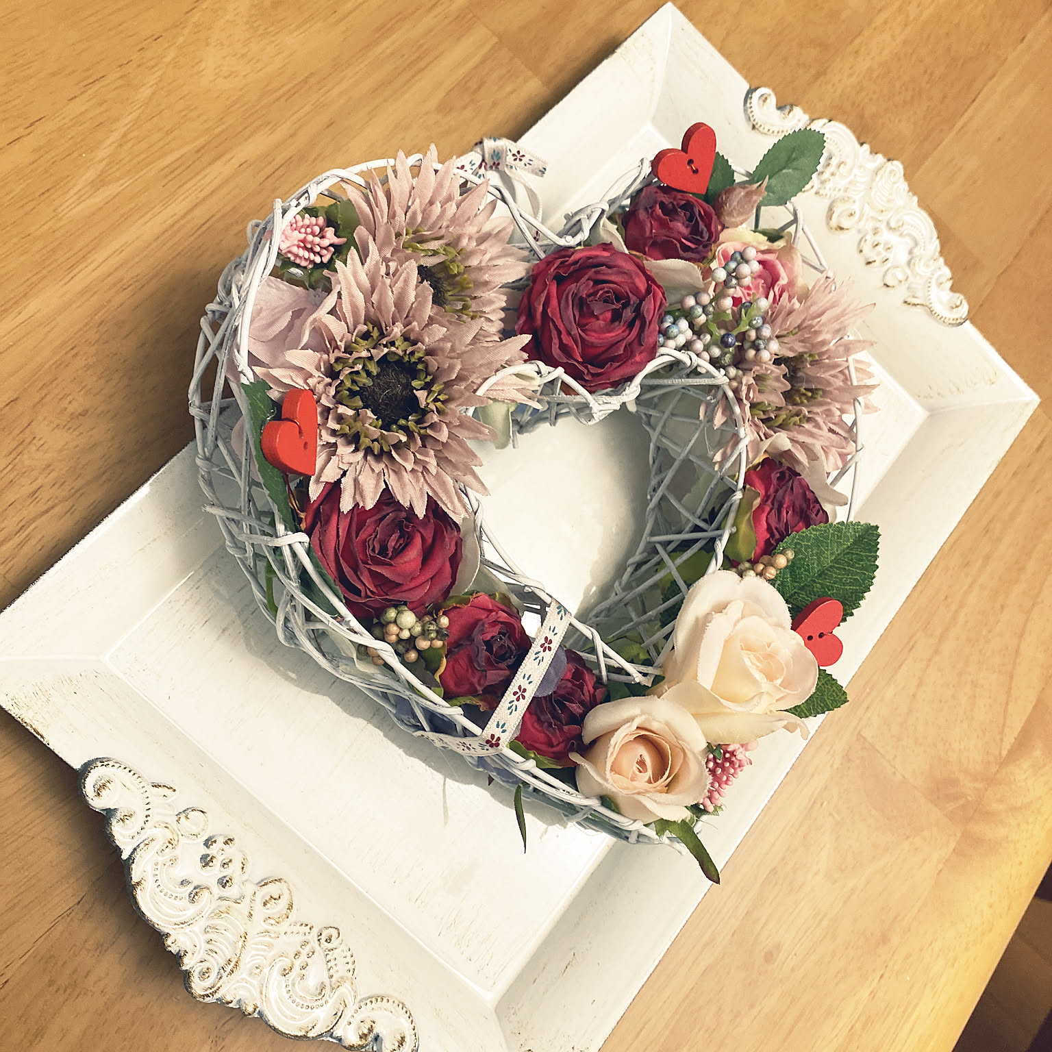 ラスト1点♡フラワーアレンジメント♡バレンタインツリー♡造花