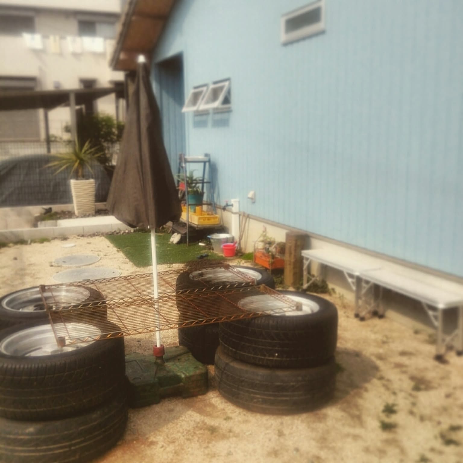 ガレージ タイヤテーブルのおすすめ商品とおしゃれな実例 ｜ RoomClip