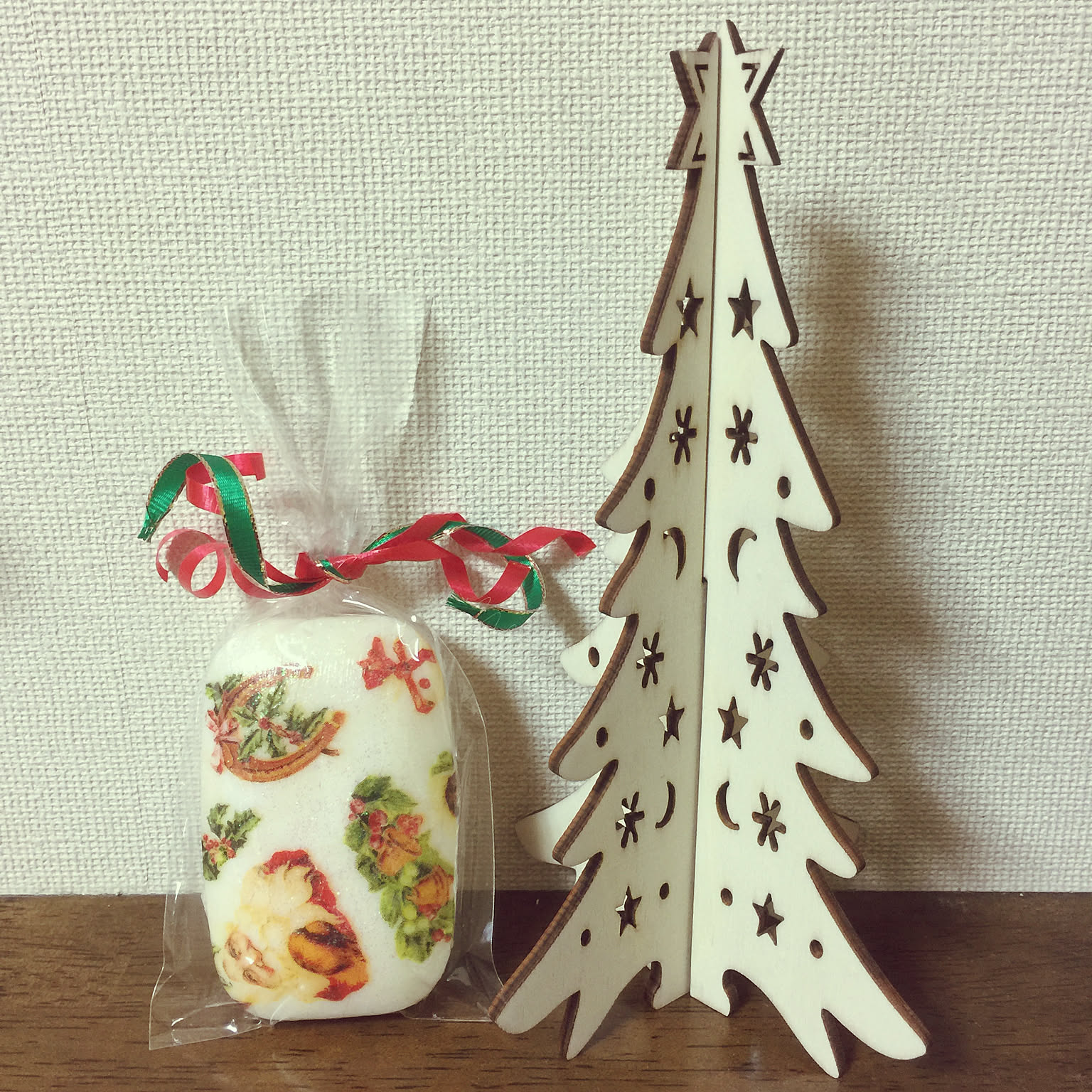 143 クリスマスオブジェ 飾り デコパージュ 良い ハンドメイド