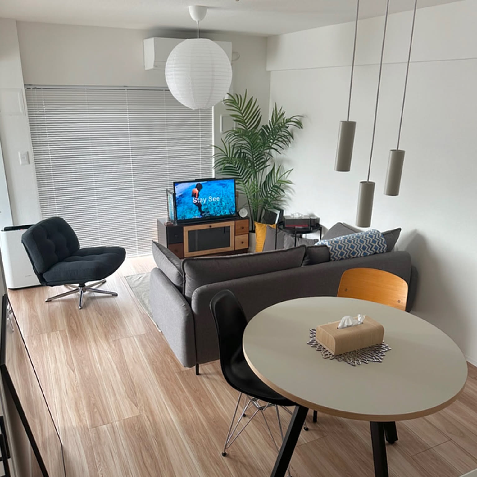 THE TV BOARD / LOW TABLE 無垢 杉 × Stainless – KANADEMONO