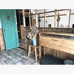 部屋全体/キッチンカウンターDIY/梁DIY/セルフリノベーション/IG→Ryosuke.1.9...などのインテリア実例 - 2017-03-31 09:24:43