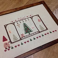 バス/トイレ/クリスマス/クロスステッチ/ハンドメイド/クロスステッチ刺繍のインテリア実例 - 2015-10-25 18:08:48