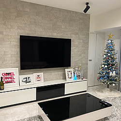 クリスマスツリー180cm/エコカラット/ホワイトインテリア/壁掛けテレビ/ホテルライク...などのインテリア実例 - 2020-11-10 19:33:32