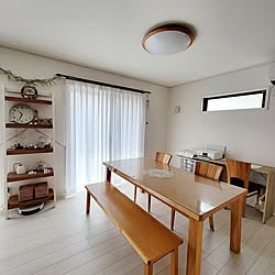 部屋全体/ダイニング/ダイニングテーブル＆チェア/ベンチチェア/広く見せるポイント...などのインテリア実例 - 2023-09-15 11:08:12