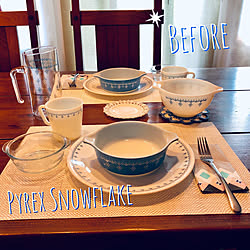 スノーフレーク/テーブルセッティング/冬仕様/PYREX/Fire-King...などのインテリア実例 - 2020-09-13 08:19:54