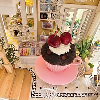 部屋全体/ミニチュア/ドールハウス/カップケーキ屋さん/カップケーキ...などのインテリア実例 - 2023-06-05 16:19:16