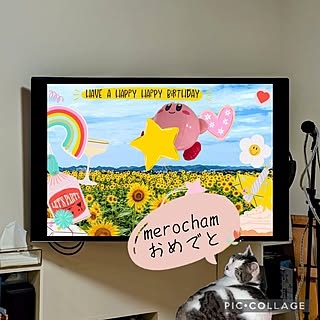 壁/天井/壁掛けテレビ/メロメロ祭り/保存ありがとうございます/見て頂き感謝です♪...などのインテリア実例 - 2024-08-01 22:03:53