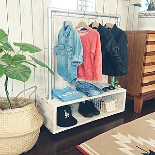 ハンガーラック ✨ スクールラック 木製ラック 木製棚 ハンドメイド 
