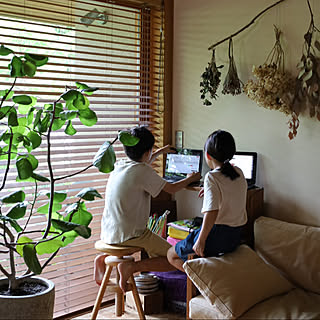 オープン収納/無印良品/夏休み/夏休みの宿題/子どもスペース...などのインテリア実例 - 2022-07-23 22:05:42