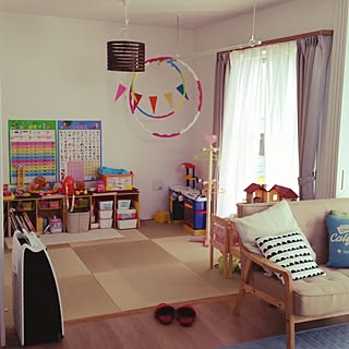 部屋全体/子供プレイルーム/たたみの部屋/引き戸は特注/３枚引き戸...などのインテリア実例 - 2017-04-14 09:38:04