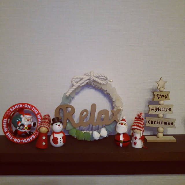 棚/クリスマス/100均アイテム/海を感じる雑貨/海を感じるインテリア...などのインテリア実例 - 2018-12-24 23:01:13