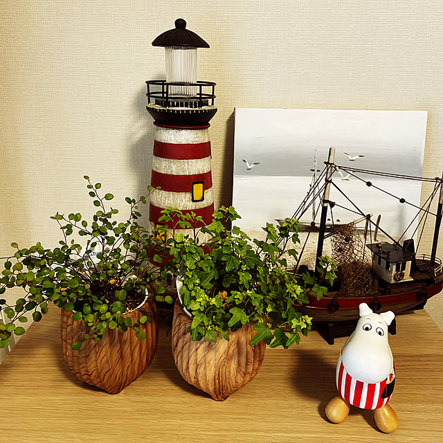 ムーミン/観葉植物のある暮らし/北欧雑貨/棚のインテリア実例 - 2023-06-29 10:22:15