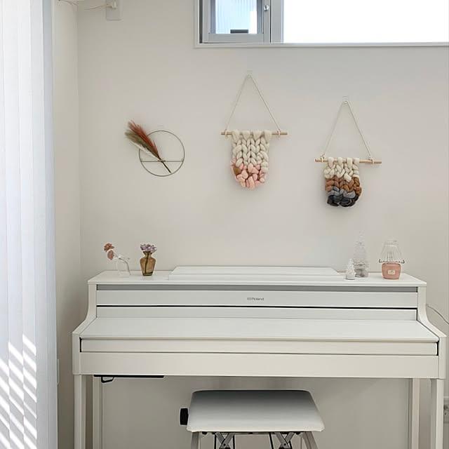 100均大好き/8homeちゃん♡/DIY/チャンキーニットタペストリー/ハンドメイド...などのインテリア実例 - 2021-12-05 11:01:06