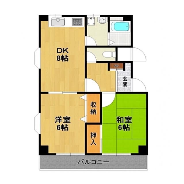部屋全体/間取り図/賃貸でも諦めない！/2人暮らし/2DK 賃貸...などのインテリア実例 - 2016-03-20 12:05:27