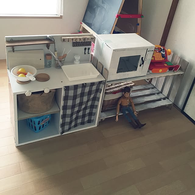 ベッド周り/子供部屋男の子/カフェ風/DIY/UR...などのインテリア実例 - 2015-05-18 14:24:42