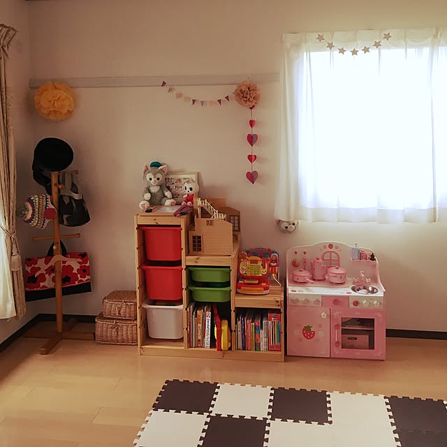 部屋全体/セリア/IKEA/ハンドメイドのインテリア実例 - 2017-03-09 15:02:34