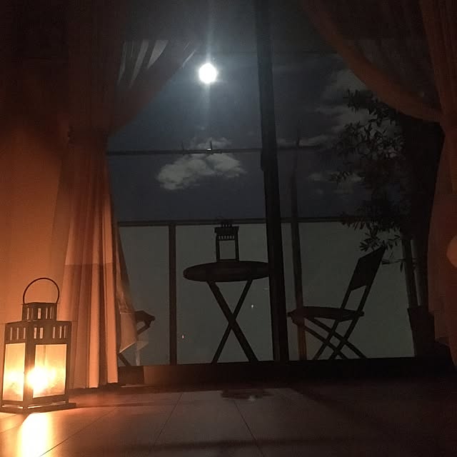 部屋全体/満月/キャンドルタイム/夜時間のインテリア実例 - 2016-12-14 20:02:42